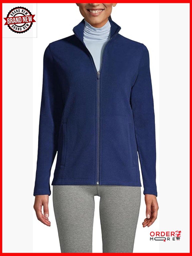 Full Zip Fleece Jacket With Pockets And Anti-Pill Finish For Women